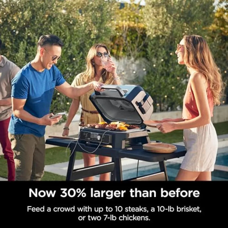 Woodfire Pro Connect Premium XL Outdoor Grill Smoker Bluetooth App Enabled 7-in-1 Master Grill BBQ Smoker Outdoor Air Fryer Woo