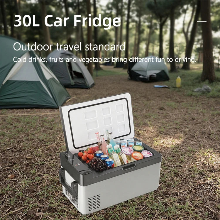 30L Mini Fridge 12/24V RV Fridge Portable Freezer Mobile Compressor Car Cooler For Fruits Drinks Refrigerator
