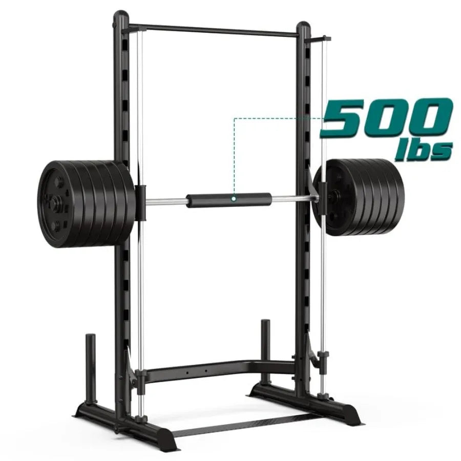 SincMill Squat Rack for Home Gym Bench Press Bar Weight Bench Set Power Rack Machine S1000 Steel Black Durable Heavy-Duty Desig