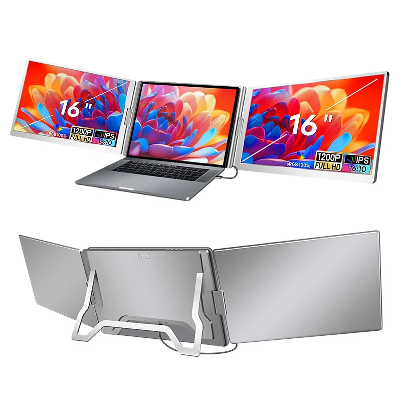 Hot Seller Monitor Extender 1920*1200 16 Inch LCD Monitors 1 Cable for 2 Displays Portable Monitor with Patent for Laptop Use