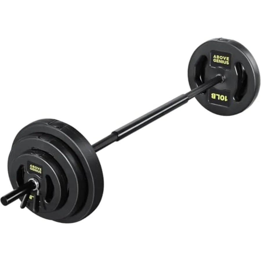 Barbell Weight Set 45 LB Adjustable Free Weights Bar Set for Home Gym Strength Training Full Body Workout Muscle Building Home