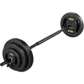 Barbell Weight Set 45 LB Adjustable Free Weights Bar Set for Home Gym Strength Training Full Body Workout Muscle Building Home