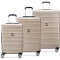 3-Piece Expandable Spinner Luggage Set - 21 Carry-On, 24 Medium, 28 Large, Gold