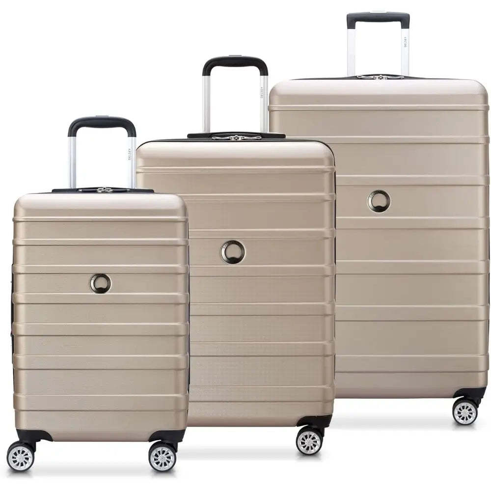 3-Piece Expandable Spinner Luggage Set - 21 Carry-On, 24 Medium, 28 Large, Gold