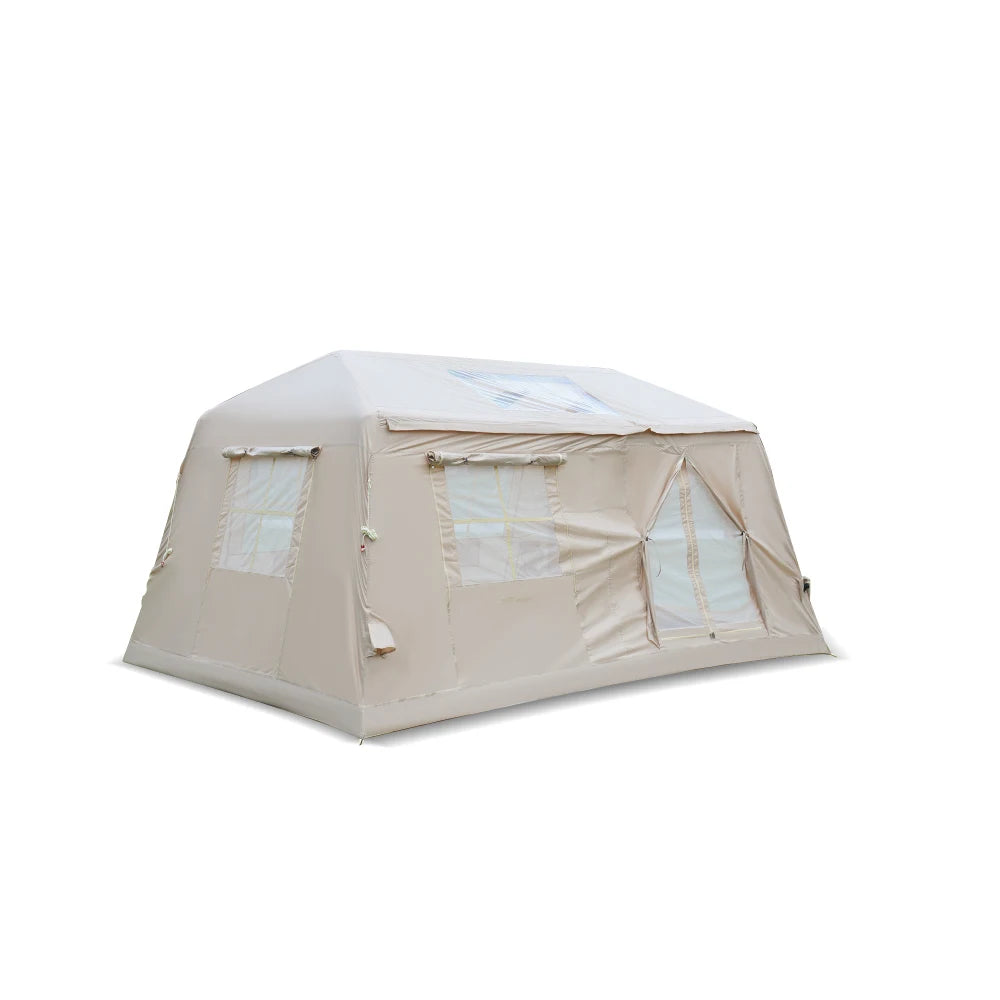 Inflatable Camping Tent 11㎡ Easy Setup Waterproof Oxford 4-Season Hand Pump for 4-8 Adults