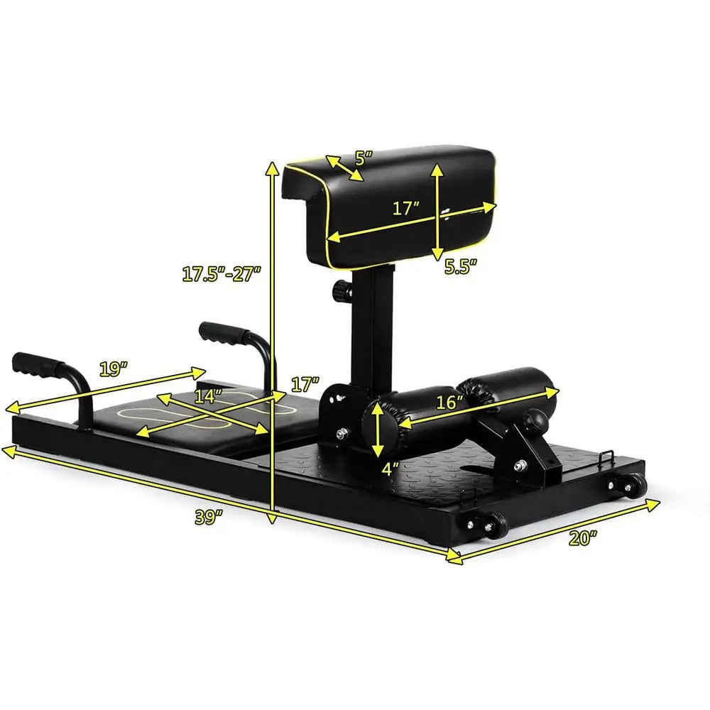 Deep Squat hine, 8-in-1 Sissy Squat itnEquipment unctional Core Workout Training Sit Up & Push Up Leg Exerciser, with Anti-Skid