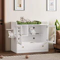 Litter Box Enclosure, XL Multi-Purpose Cat Condo Hidden Litter Box with Large Tray for Most Cats