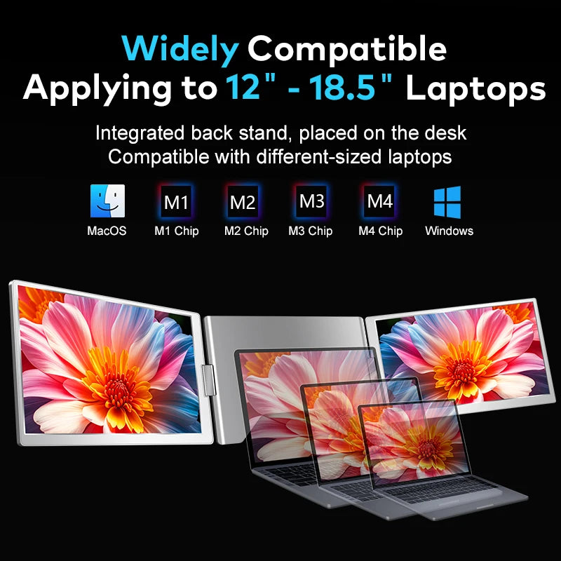Hot Seller Monitor Extender 1920*1200 16 Inch LCD Monitors 1 Cable for 2 Displays Portable Monitor with Patent for Laptop Use