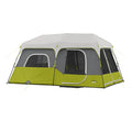 9 Person Instant Cabin Tent for Outdoor Camping and Family Gatherings - 14' x 9' Green with Quick Setup Durable Waterproof Fabr