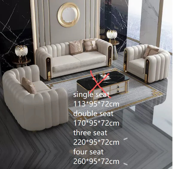 Living Room Leather Sectional Sofa Set Modern Design Convertible L-Shape Sponge Filling Grey Arm Chairs