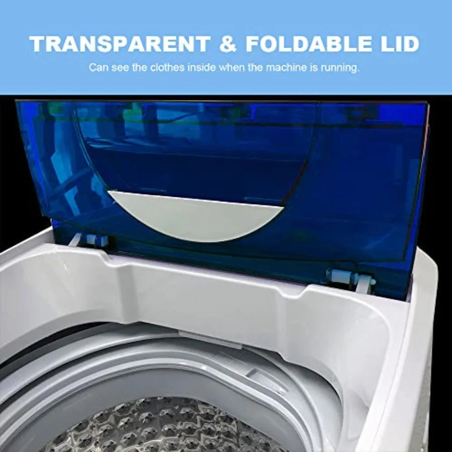 1.34 Cu.ft Portable Washing Machine Fully Automatic Top Load Laundry Washer with Built-in Drain Pump for rtment and Household 1
