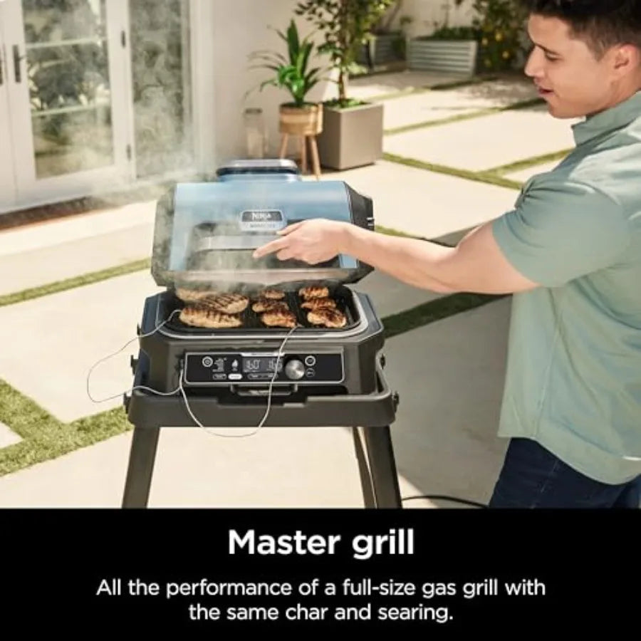 Woodfire Pro Connect Premium XL Outdoor Grill Smoker Bluetooth App Enabled 7-in-1 Master Grill BBQ Smoker Outdoor Air Fryer Woo