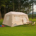 Inflatable Camping Tent 11㎡ Easy Setup Waterproof Oxford 4-Season Hand Pump for 4-8 Adults
