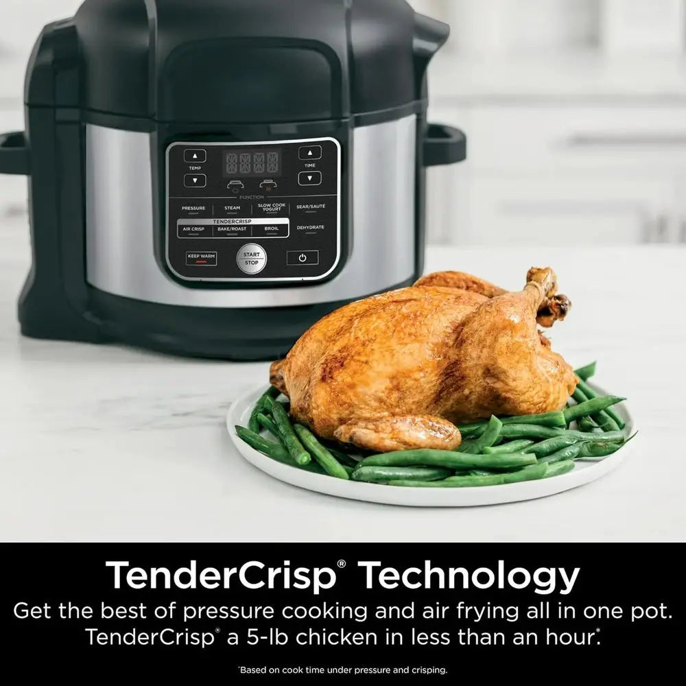 10-in-1 6.5-Qt Multi-Function Pressure Cooker and Air Fryer with TenderCrisp Technology for Family-Sized Meals