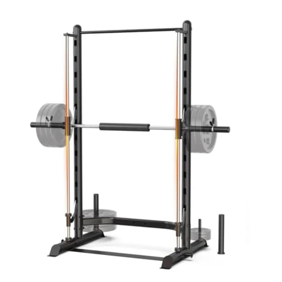 SincMill Squat Rack for Home Gym Bench Press Bar Weight Bench Set Power Rack Machine S1000 Steel Black Durable Heavy-Duty Desig