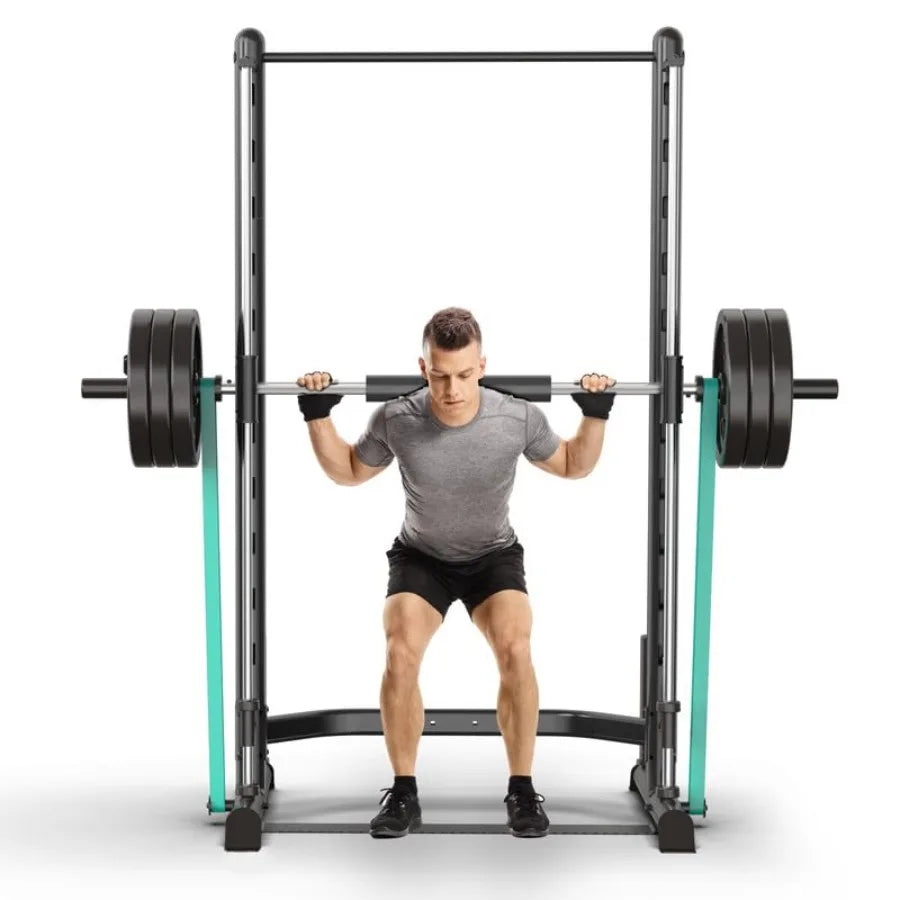 SincMill Squat Rack for Home Gym Bench Press Bar Weight Bench Set Power Rack Machine S1000 Steel Black Durable Heavy-Duty Desig