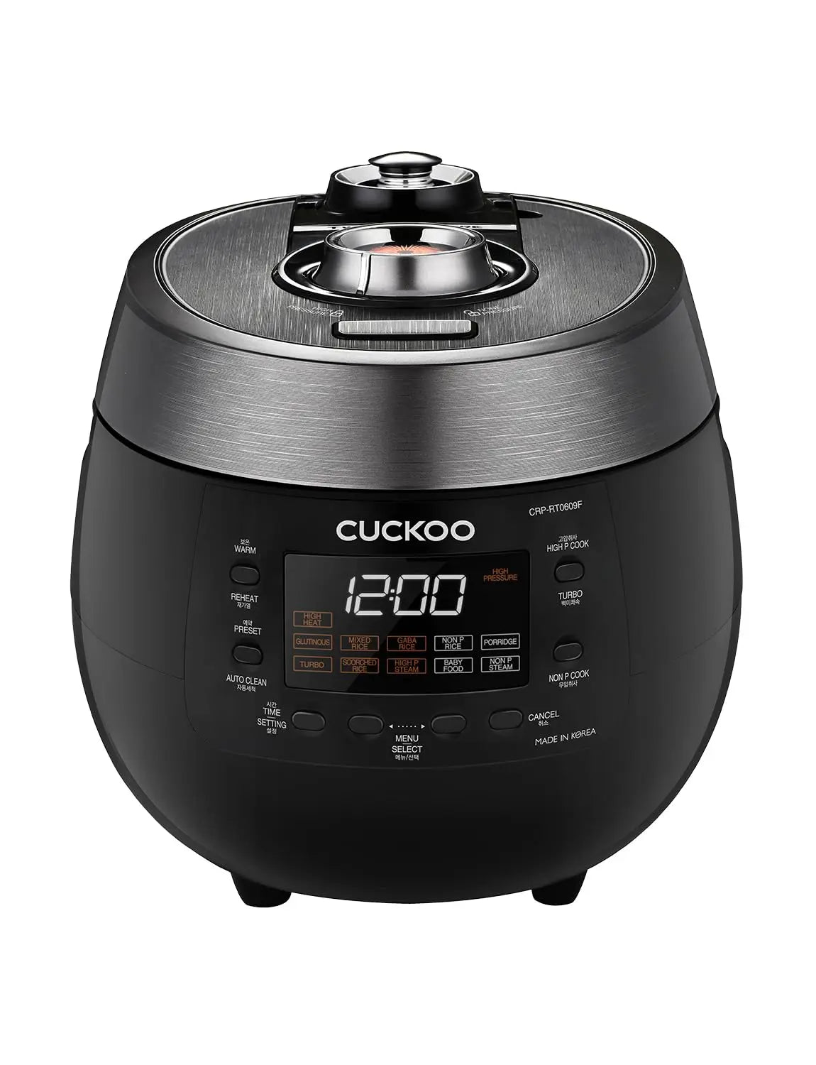6-Cup Twin Pressure Rice Cooker with Nonstick Pot, 14 Menu Options, Voice Guide & Auto Clean
