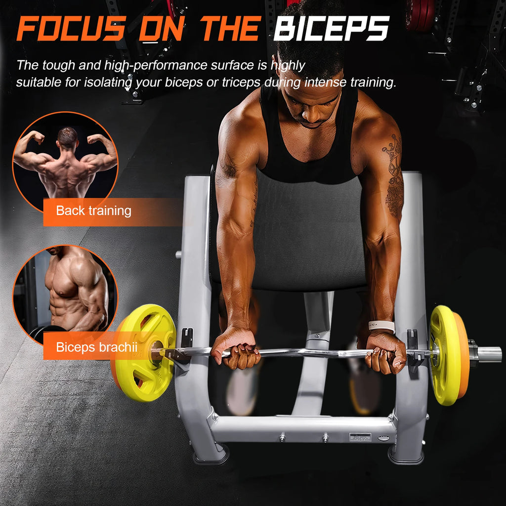 New Adjustable Weight Bench for Home Gym Plate Loaded Bicep Curl Machine Bicep and Tricep Workout Equipment Preacher Curl Bench