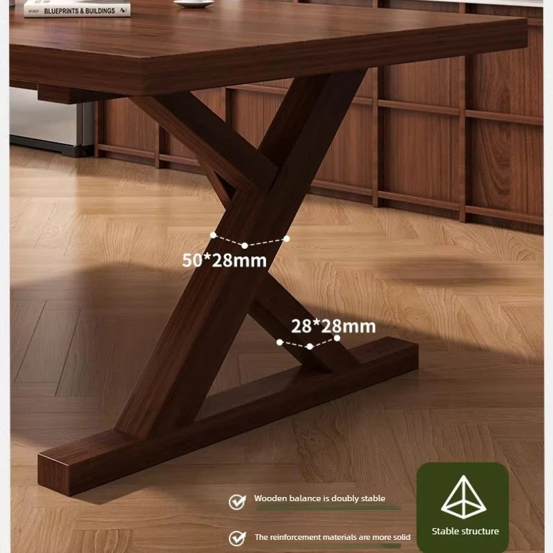 Solid Wood Dining Table, Household Rectangular Dining Table, Living Room Simple and Casual Office Table, Dining Tables