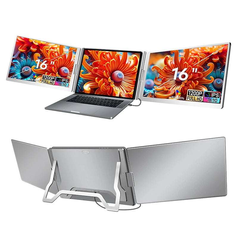 Hot Seller Monitor Extender 1920*1200 16 Inch LCD Monitors 1 Cable for 2 Displays Portable Monitor with Patent for Laptop Use