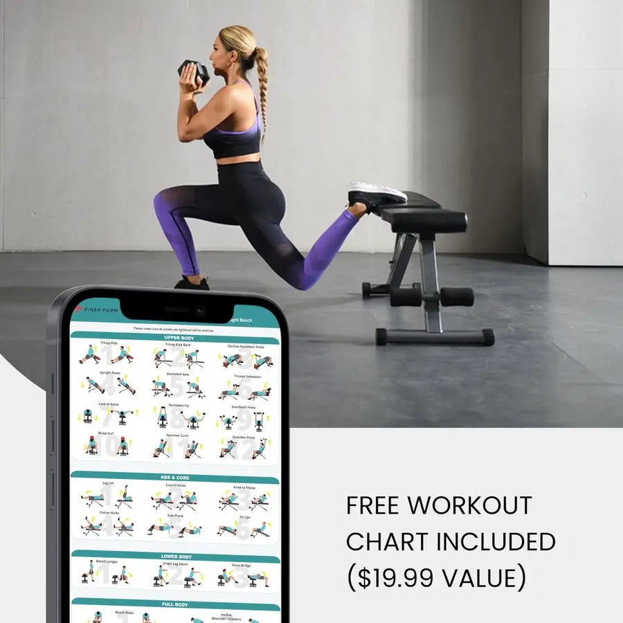 5in1 Weight Bench, Adjustable Foldable for Bench Press, Strength Training and Full Body Workout, Perfect for Dumbbell Sets
