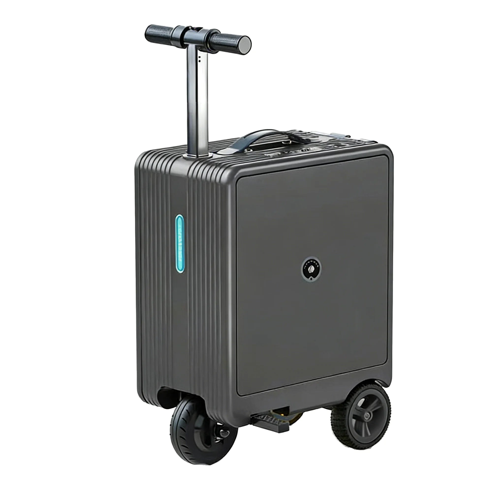 2-in-1 Smart Rideable Electric Suitcase 20" Carry On Luggage With Wheels Motorized Scooter Suitcase TSA Lock w/Removable Battery