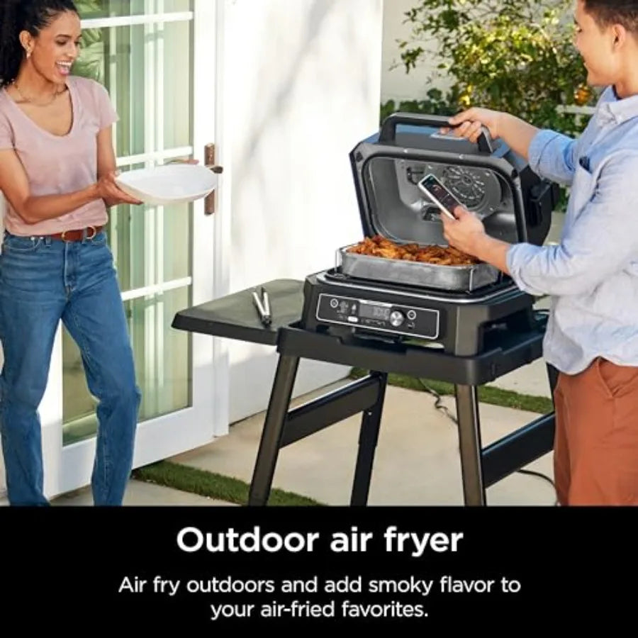 Woodfire Pro Connect Premium XL Outdoor Grill Smoker Bluetooth App Enabled 7-in-1 Master Grill BBQ Smoker Outdoor Air Fryer Woo
