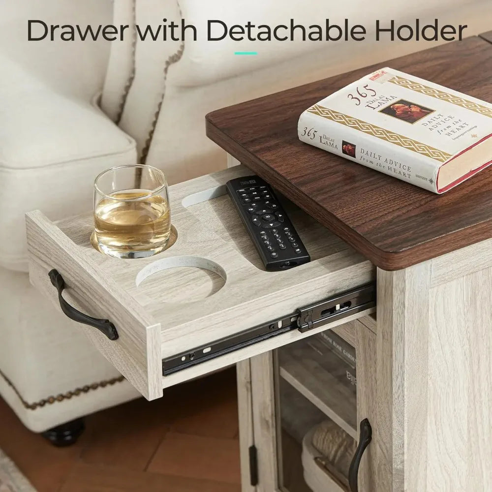Farmhouse Coffee Table Sets 3 Pieces, Wood Living Room Table Set Include 41" Coffee Table, End Table Set of 2