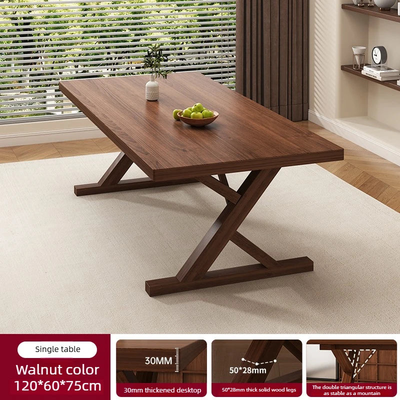 Solid Wood Dining Table, Household Rectangular Dining Table, Living Room Simple and Casual Office Table, Dining Tables